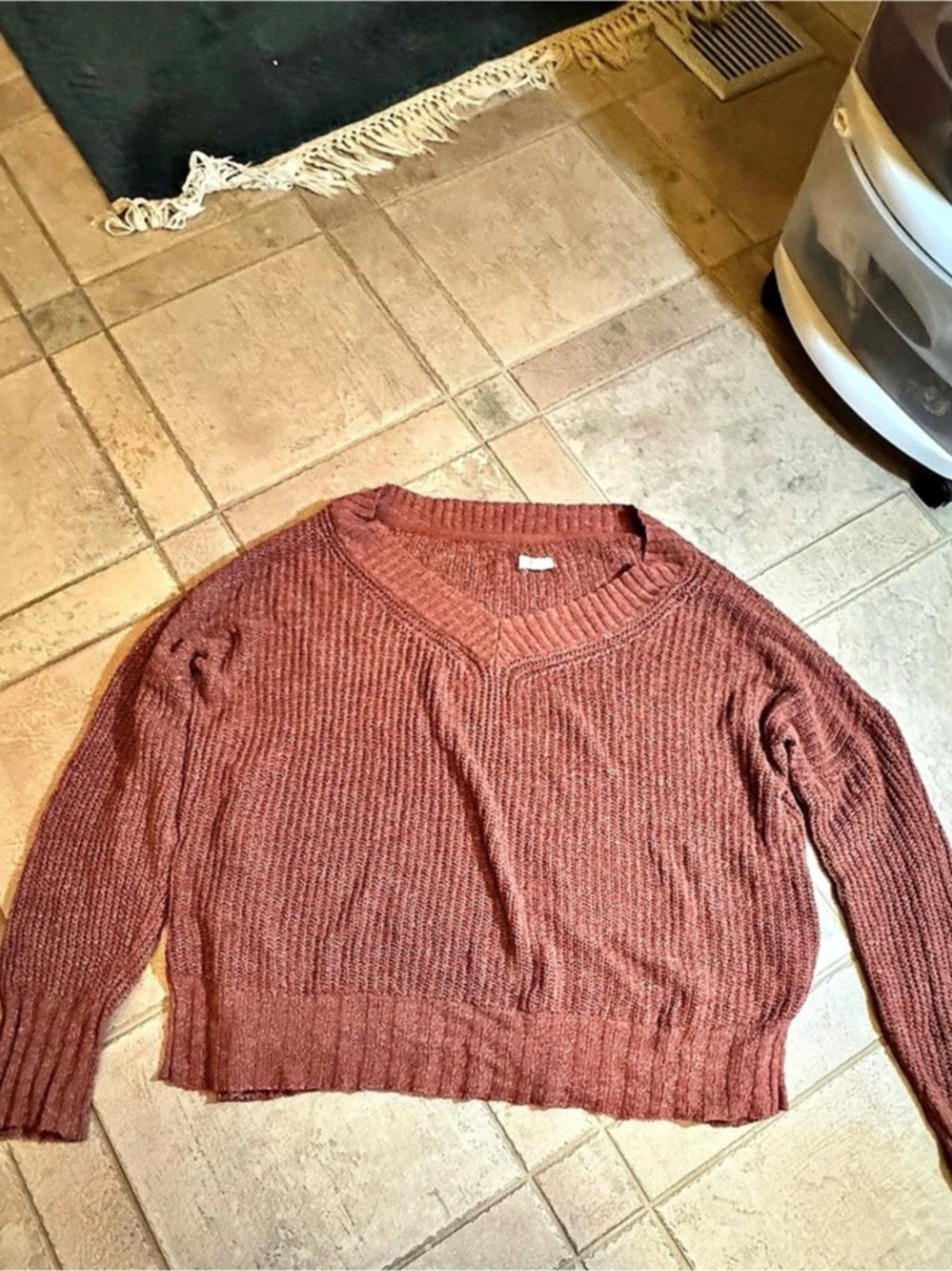 PILCRO Ribbed Knit Sweater Size Medium